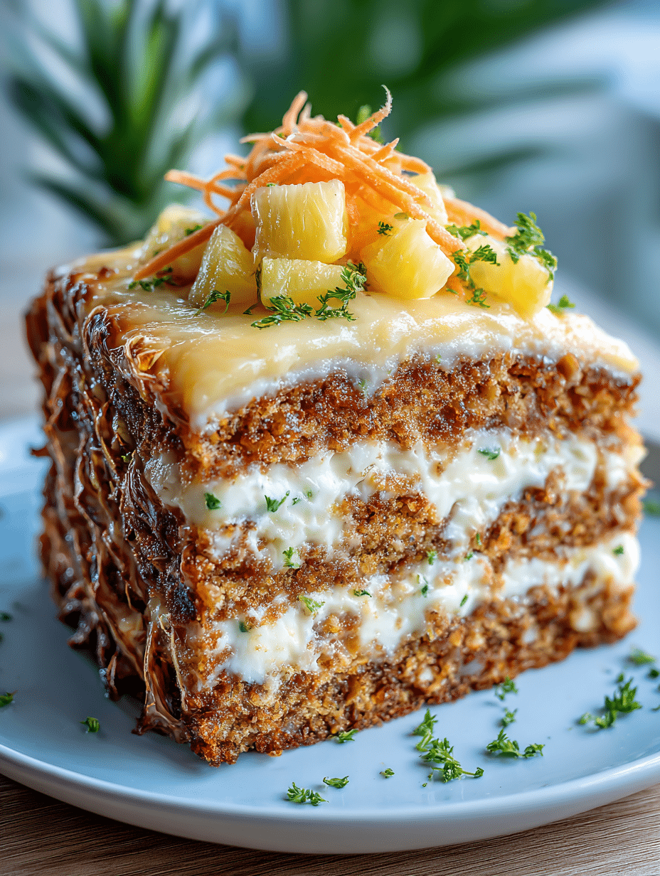 Gâteau Crémeux à la Carotte et à l’Ananas Hawaïen