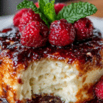 Gâteau Fondant à la Ricotta et au Glaçage Framboise