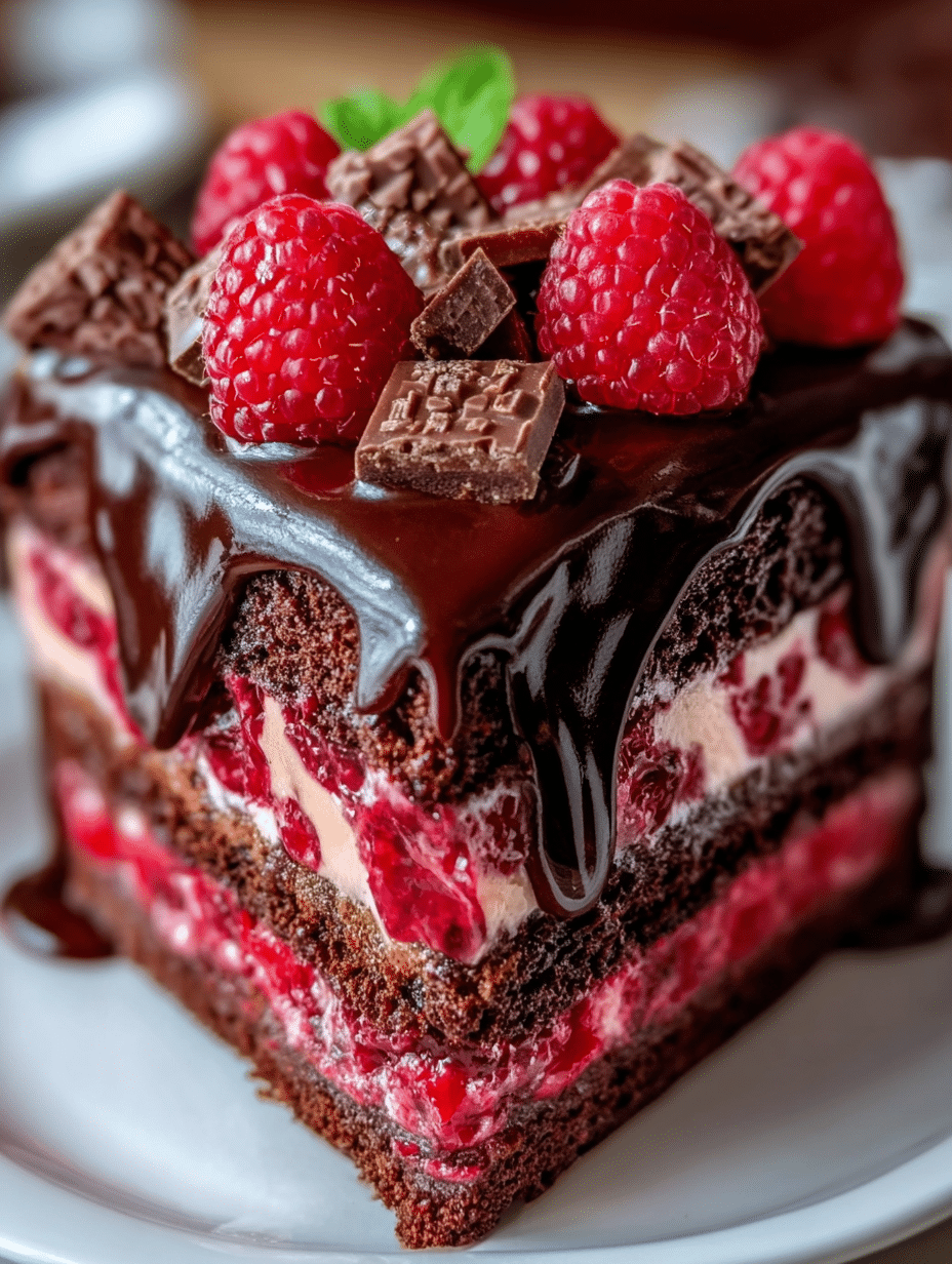 Gâteau Goutte au Chocolat et Framboise