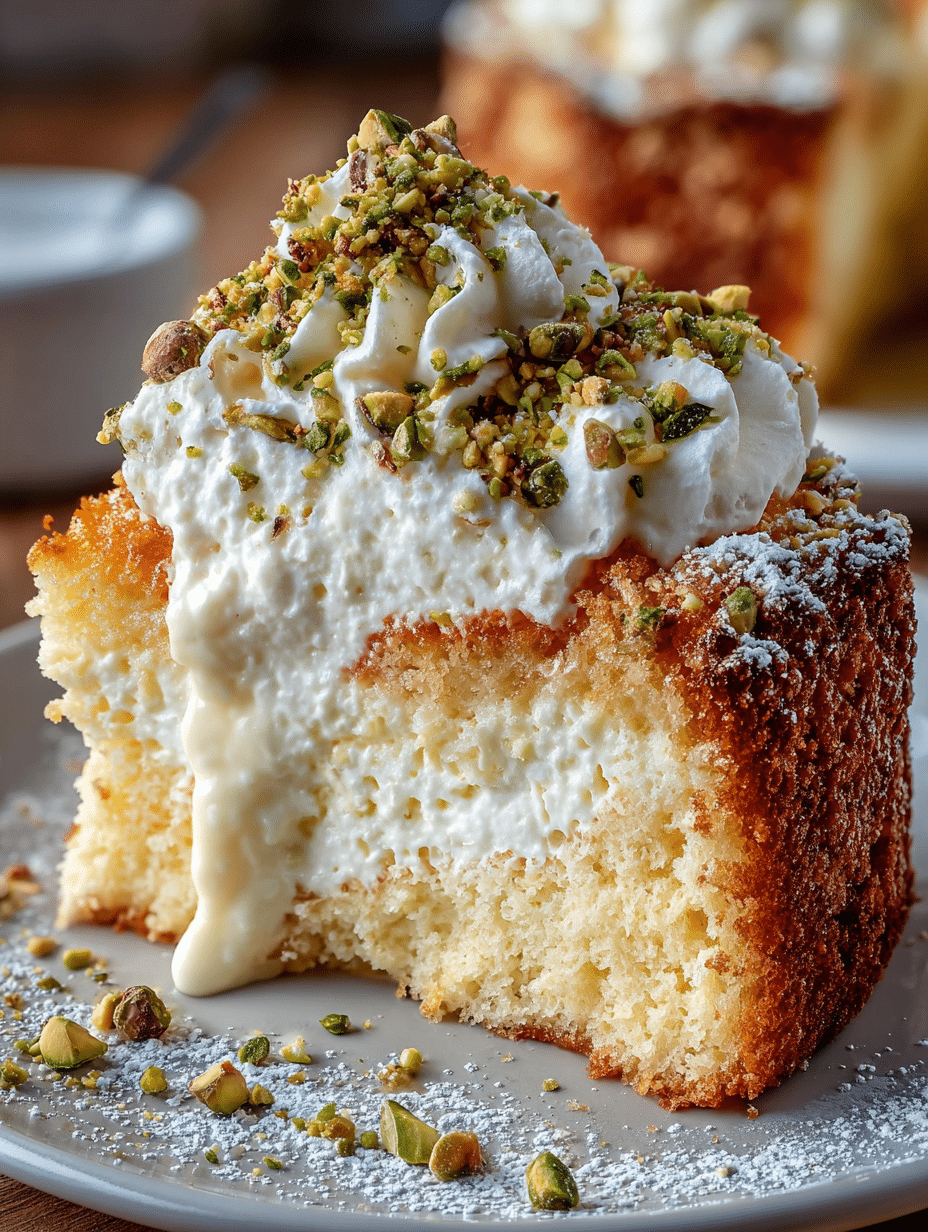 Gâteau Nuage à la Ricotta, Citron et Pistache