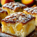 Gâteau aux Pêches, Crème Pâtissière et Chocolat Blanc