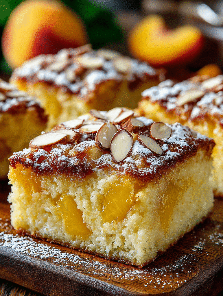 Gâteau aux Pêches, Crème Pâtissière et Chocolat Blanc