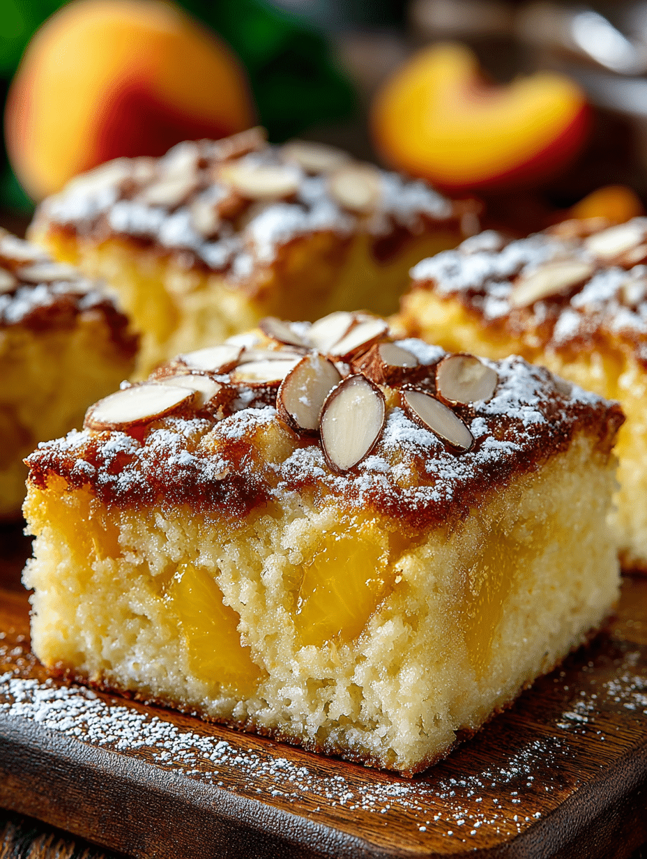 Gâteau aux Pêches, Crème Pâtissière et Chocolat Blanc