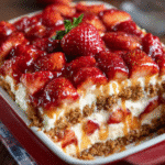 Gâteau Éclair aux Fraises (Sans Cuisson)