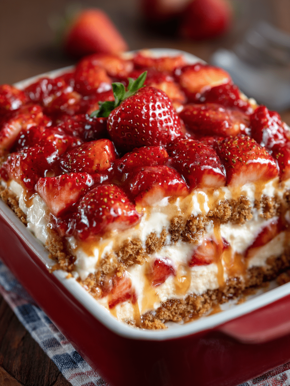 Gâteau Éclair aux Fraises (Sans Cuisson)