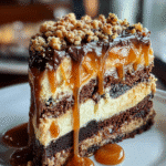 Gâteau à Étages Chocolat et Caramel Salé Croquant