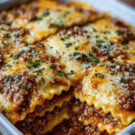 Lasagne de Raviolis au Fromage Gratiné