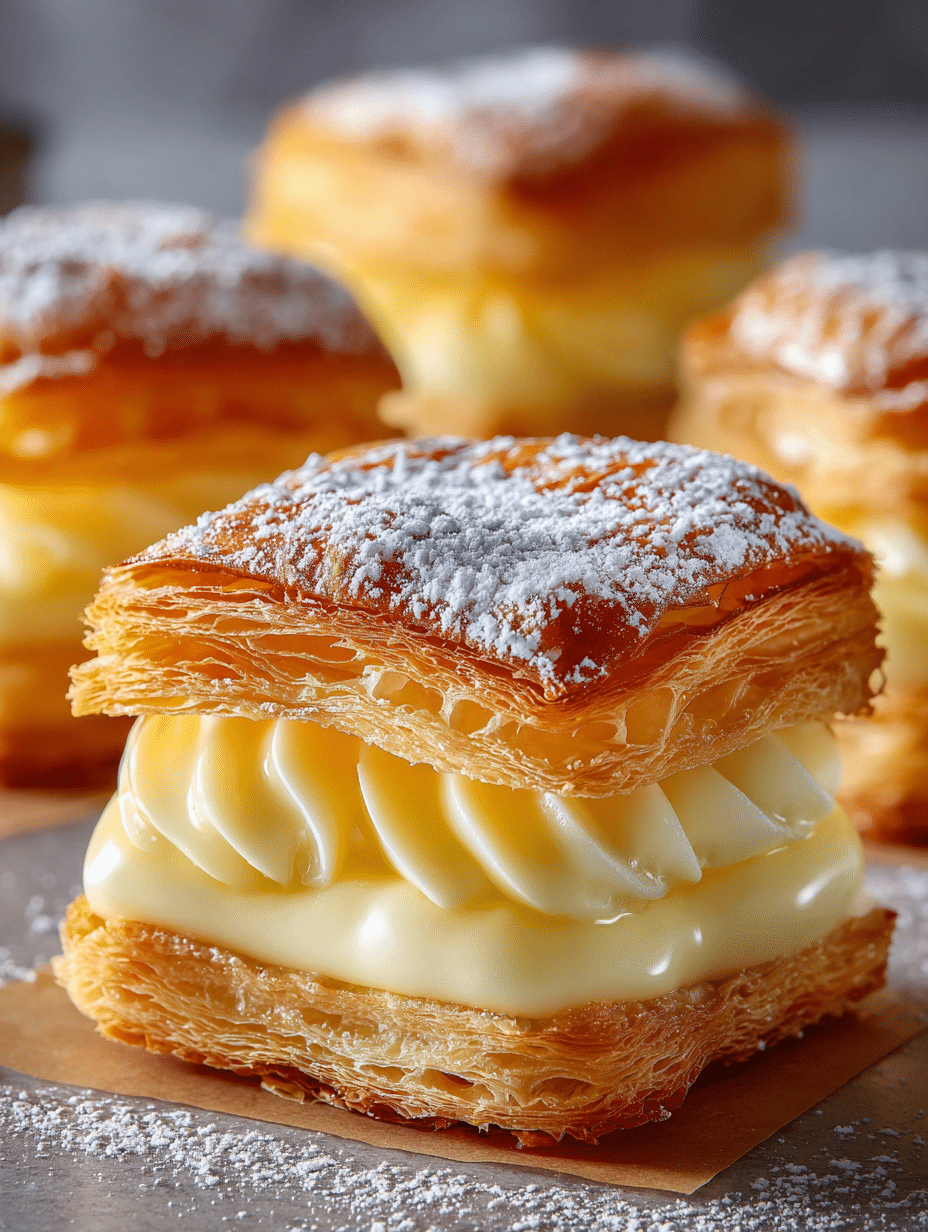 Mini Millefeuilles à la Crème Vanille