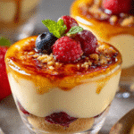Mini Trifles Élégants à la Crème Brûlée à découvrir ! 3 Mini Trifles Élégants à la Crème Brûlée