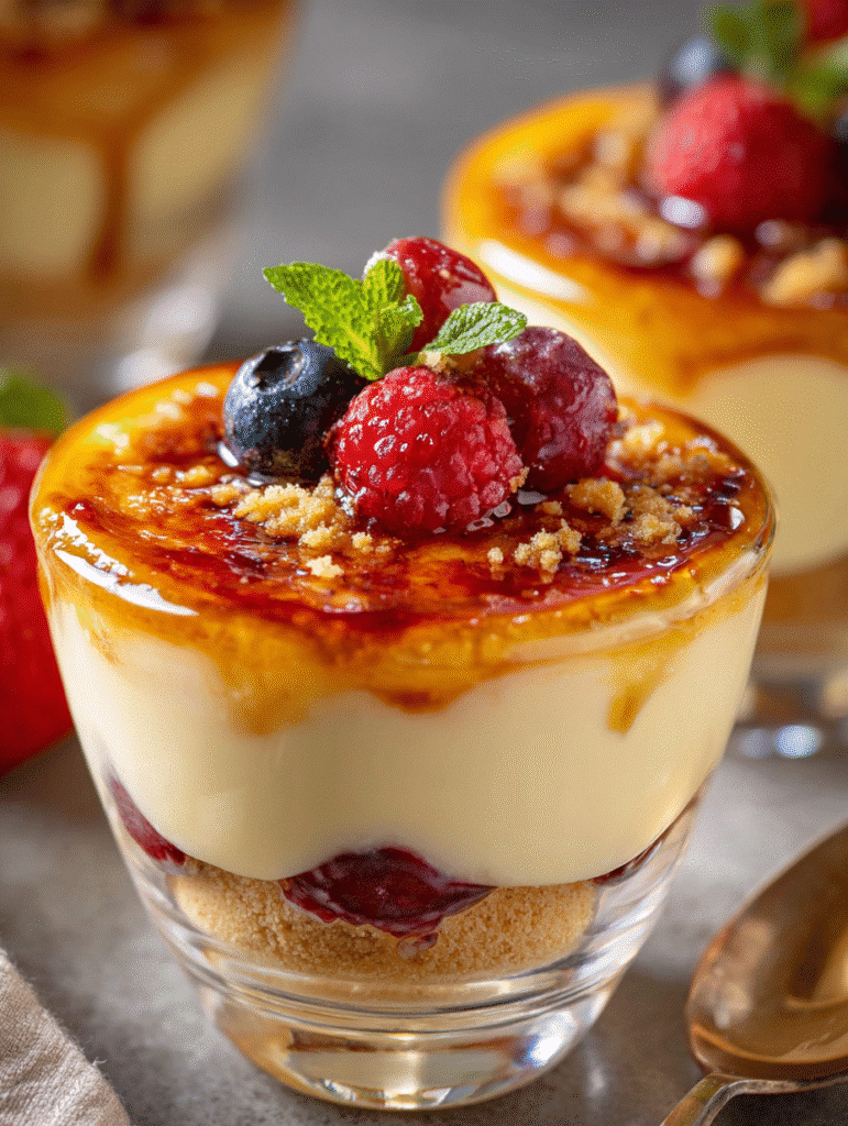 Home 11 Mini Trifles Élégants à la Crème Brûlée à découvrir !