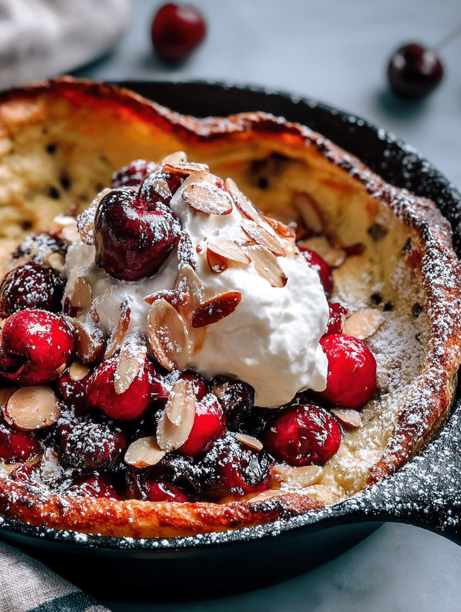 Pancake Hollandais aux Cerises et Amandes