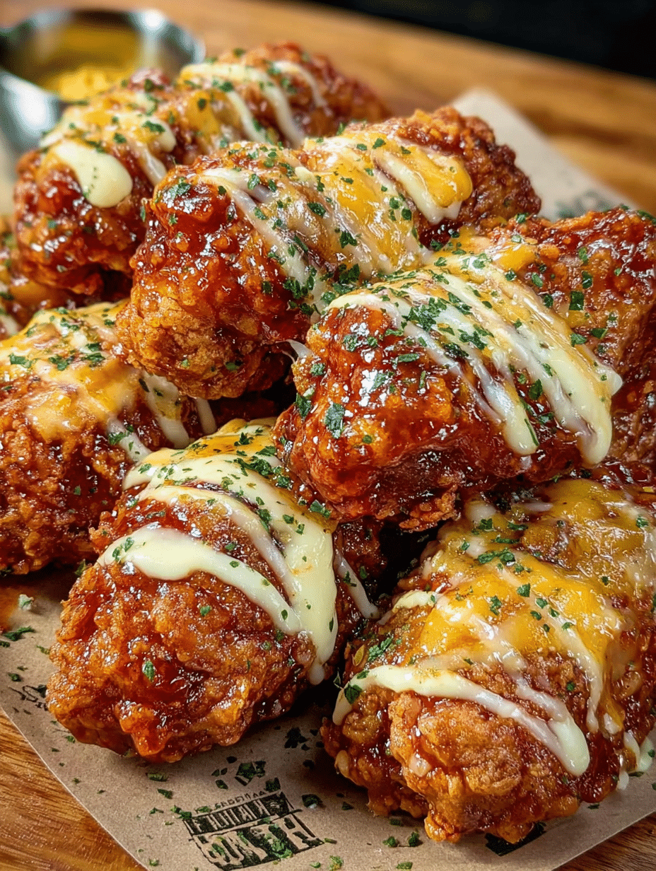 Poulet Frit Coréen au Fromage Fondant