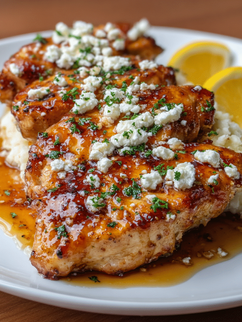 Poulet au Miel Épicé et à la Feta
