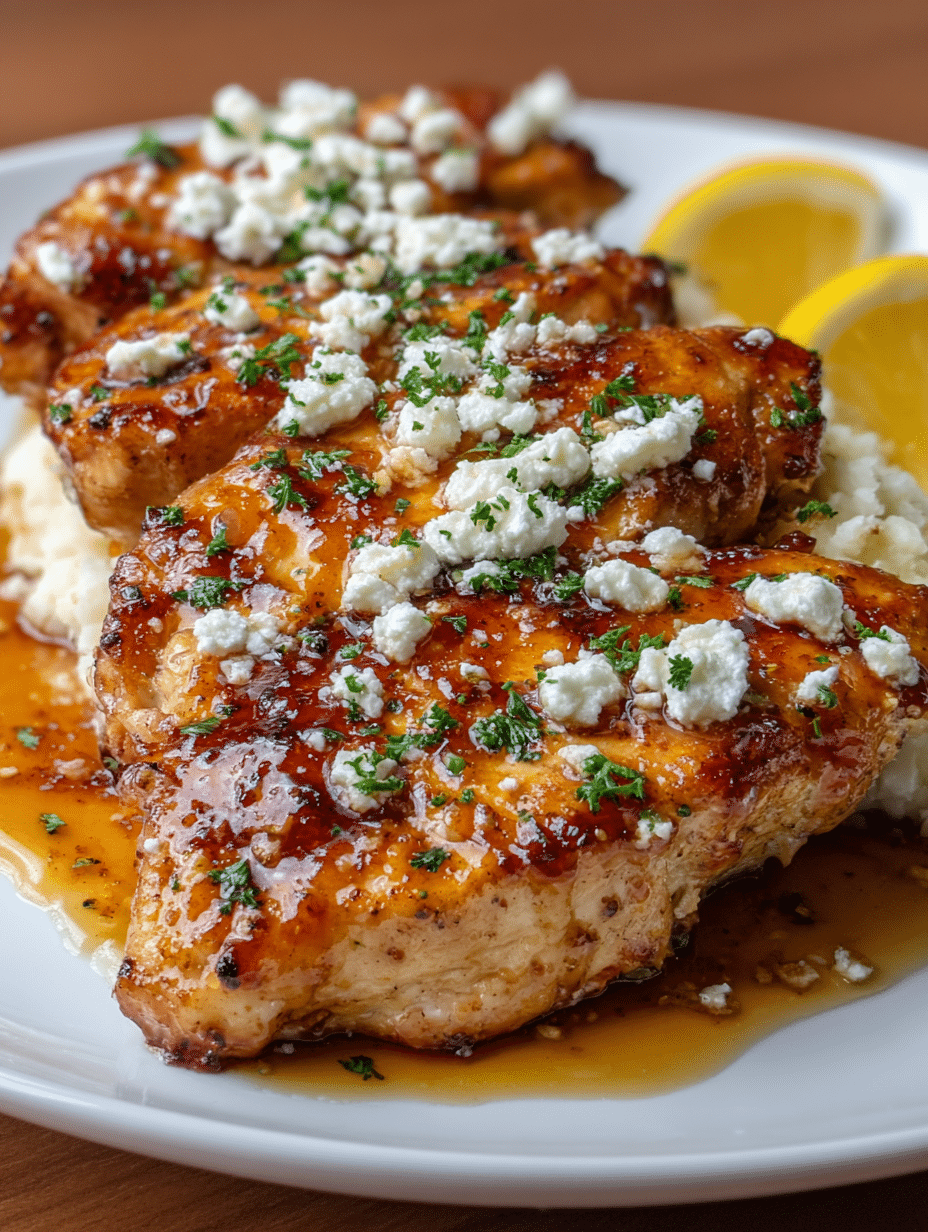 Poulet au Miel Épicé et à la Feta : une recette irrésistible! 2 Poulet au Miel Épicé et à la Feta