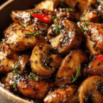 Poulet au Poivre Noir et Champignons