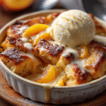 Pudding de Pain aux Pêches