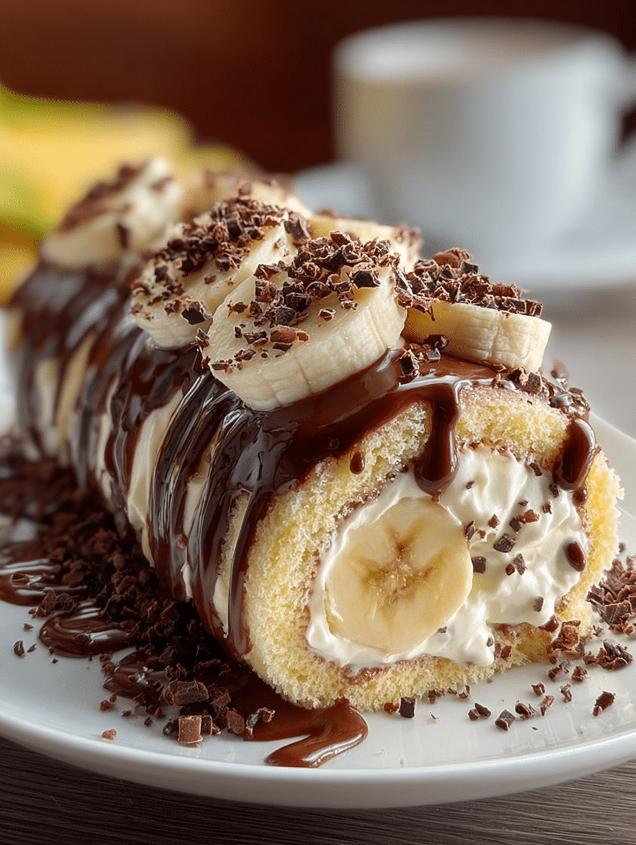 Roulé Chocolat Banane & Crème