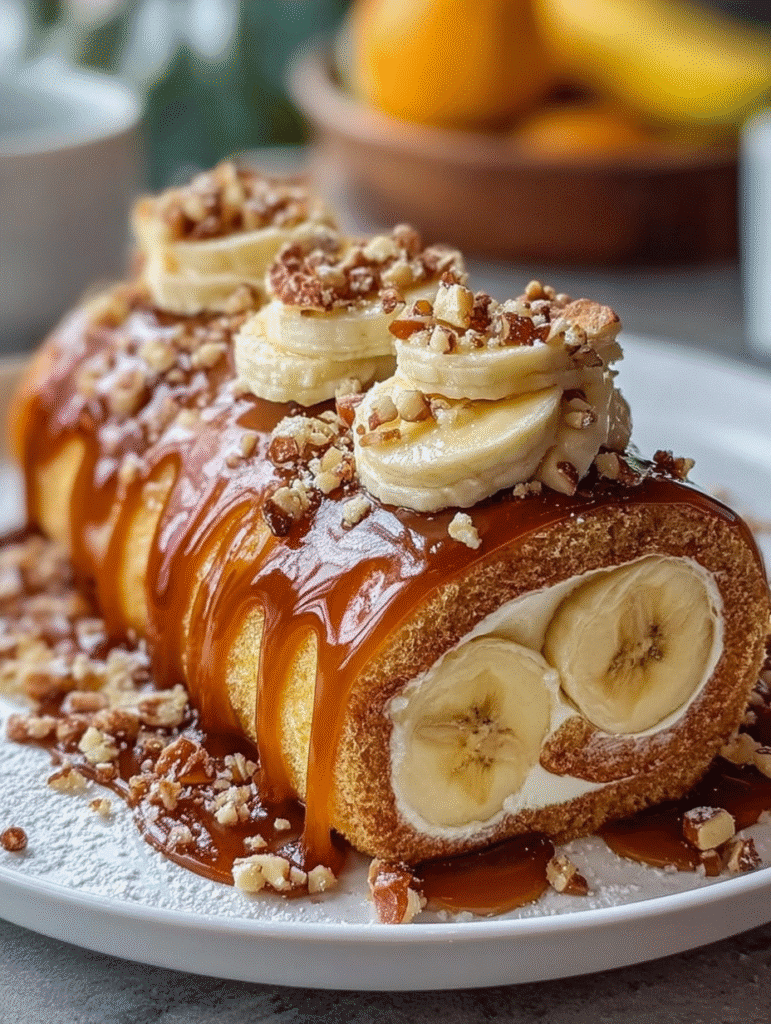 Roulé à la Banane et au Caramel