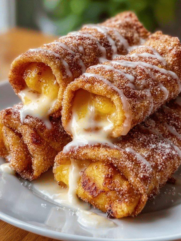 Rouleaux de Printemps Façon Cobbler à la Pêche