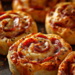 Roulés Pizza Fromage et Pepperoni : un délice à tester ! 3 Roulés Pizza Fromage et Pepperoni