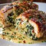 Roulés de Poulet Farcis aux Épinards et à la Crème