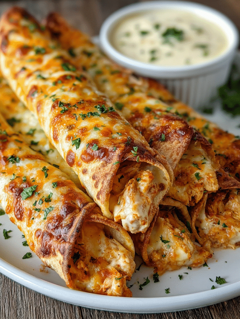 Taquitos de Poulet au Fromage Croustillants au Four
