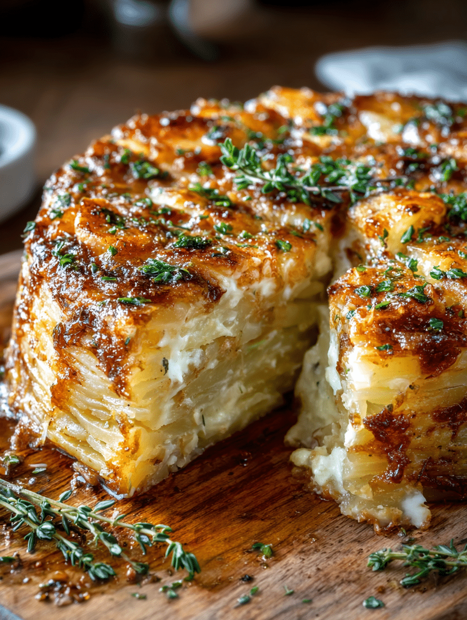 Tarte de Pommes de Terre au Balsamique et au Thym