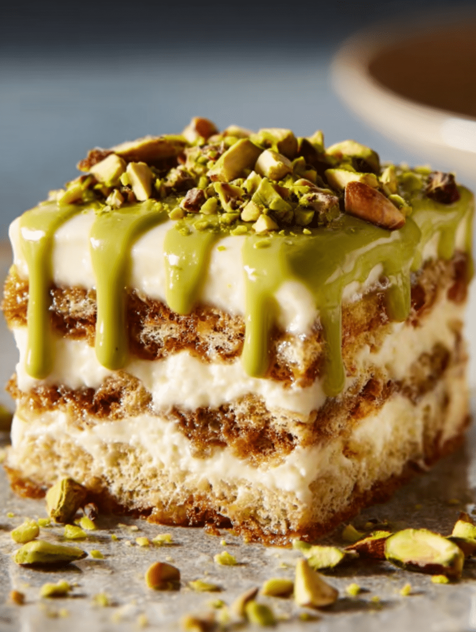 Tiramisu Crémeux à la Pistache