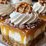 Barres Crémeuses au Caramel Salé et Bretzels