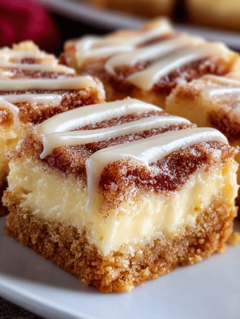 Barres de Bonheur à la Cannelle (Cinnamon Roll Bliss Bars)