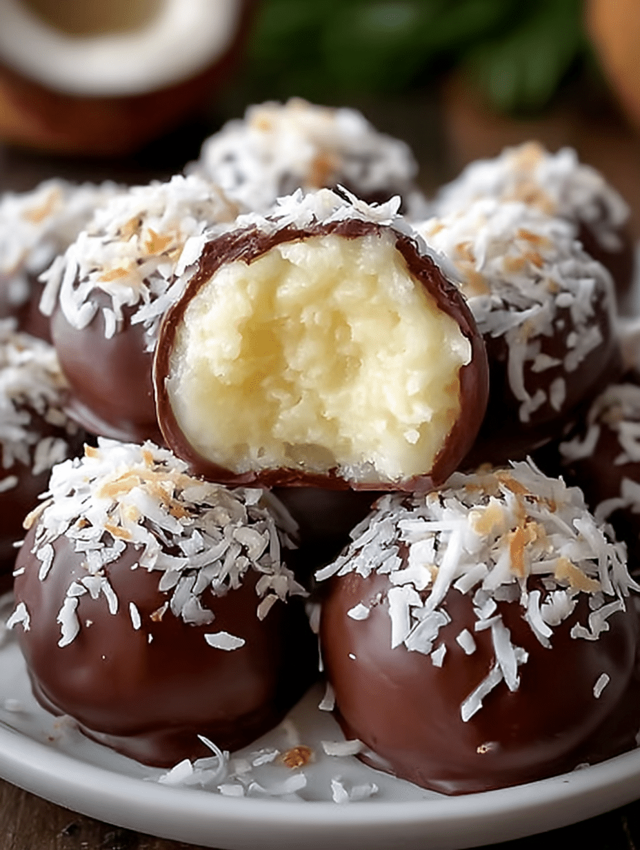 Boules Crémeuses à la Noix de Coco Sans Cuisson