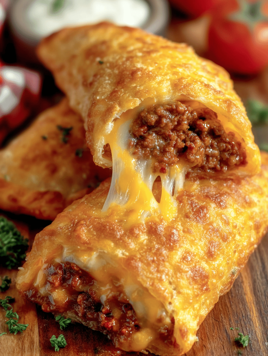 Chaussons Croustillants au Bœuf & Fromage Fondant