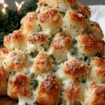 Cheesy Garlic Pull-Apart Christmas Tree Rolls