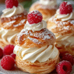 Choux Feuilletés Framboise–Vanille