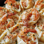 Creamy Garlic Shrimp Stuffed Shells