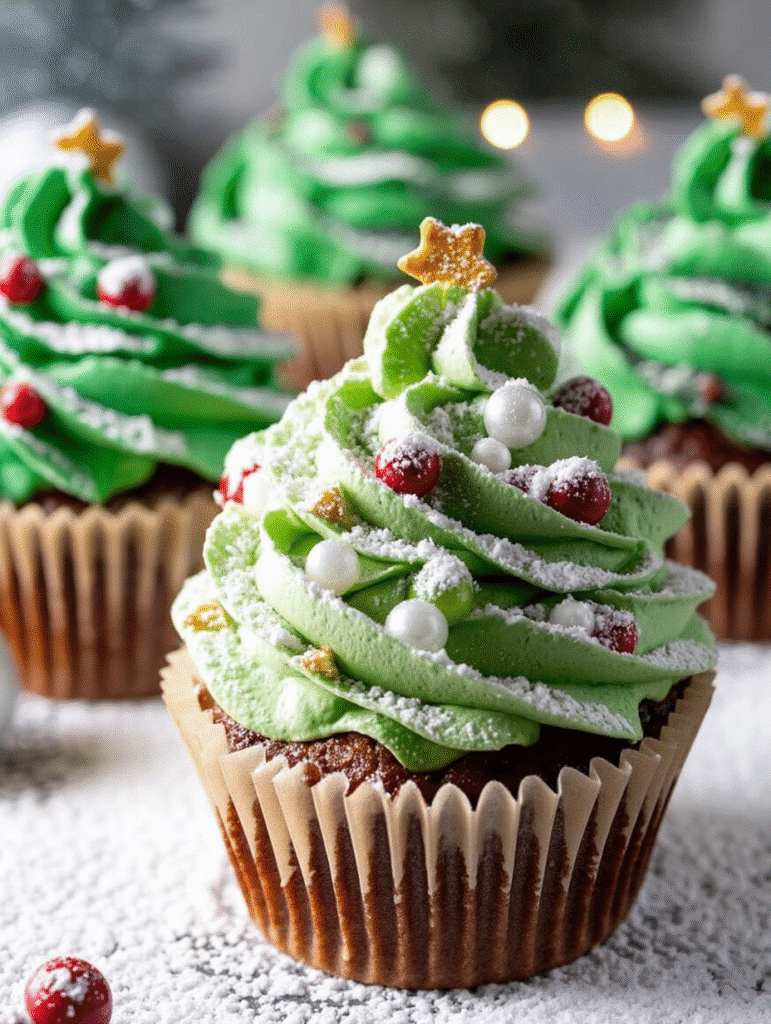 Cupcakes Sapin de Noël