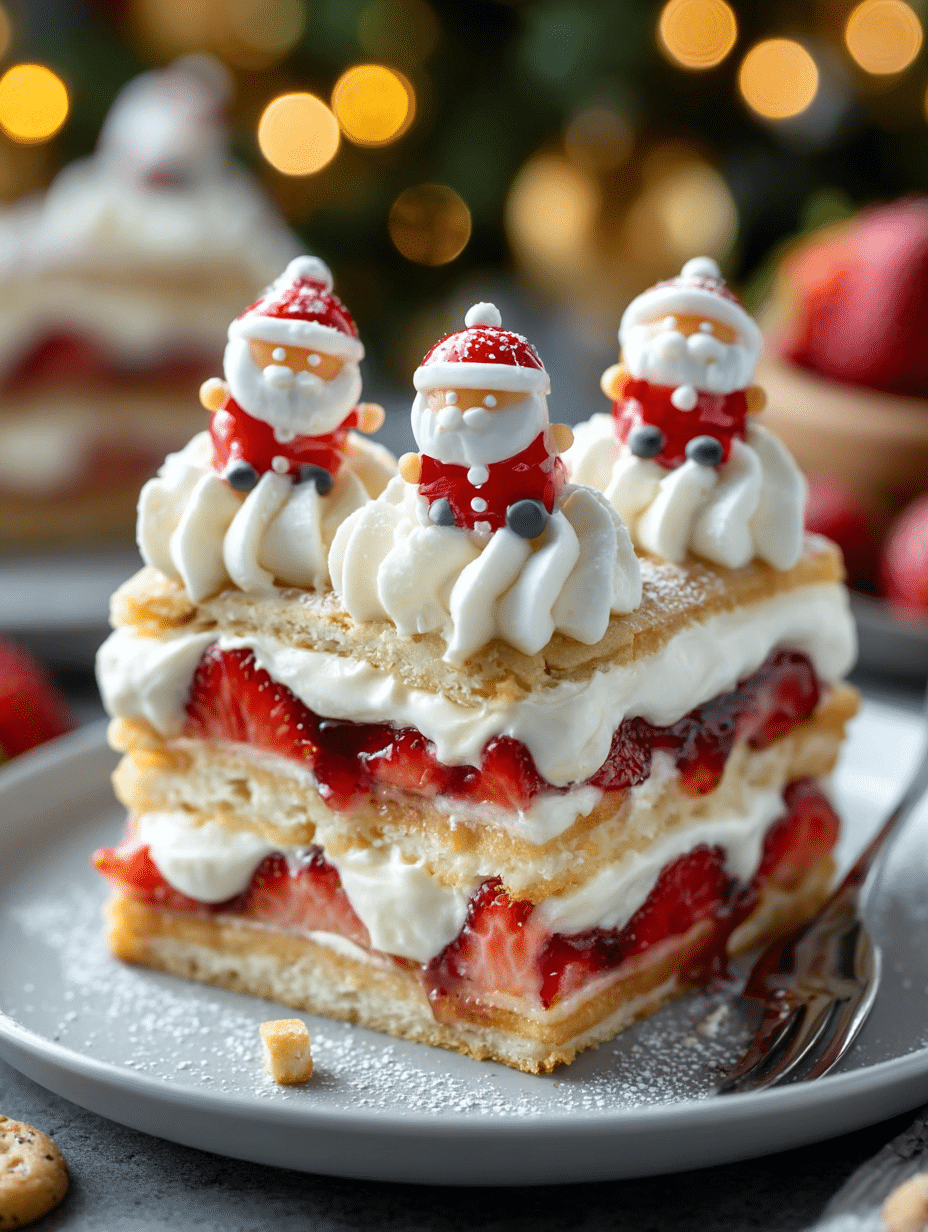 Gâteau de Gaufres à la Crème Vanille & Fraises