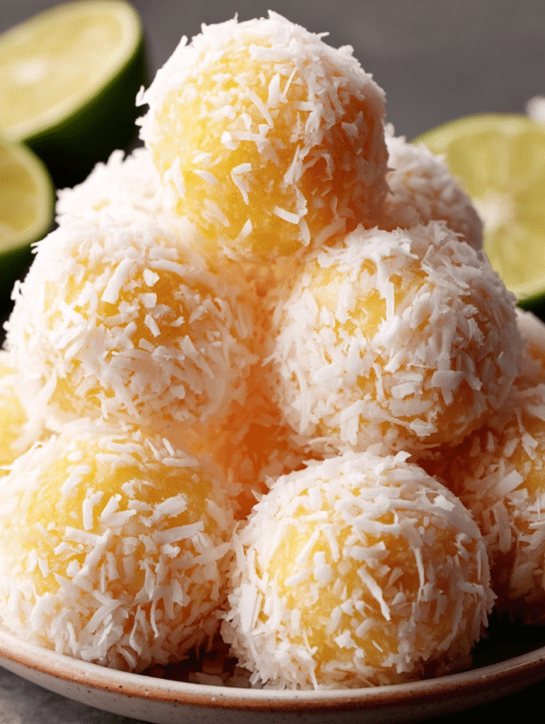 Lemon Coconut Snowball Bites