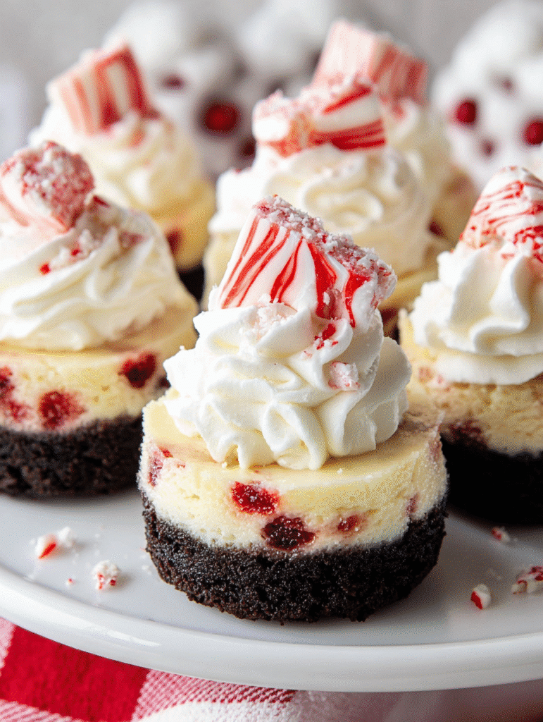 Mini Cheesecakes à la Menthe Poivrée & Croûte Chocolatée