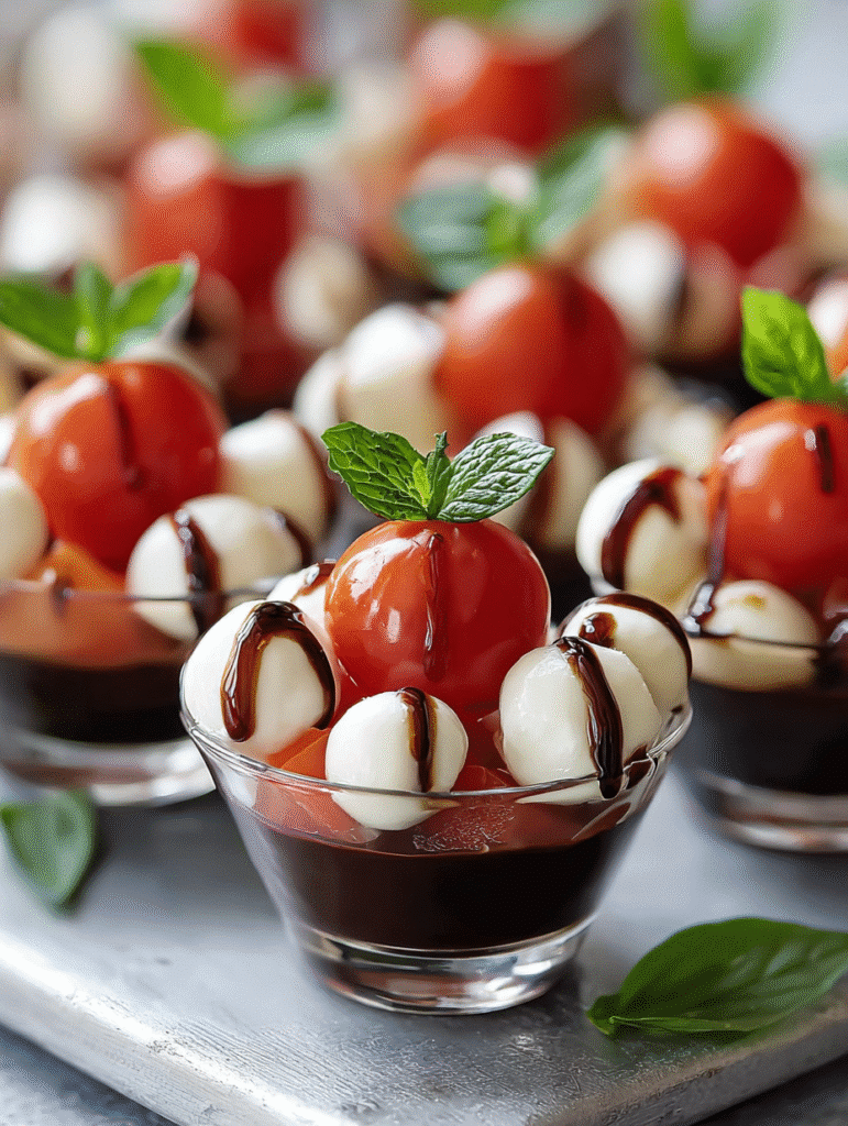 Mini Coupes Caprese de Noël