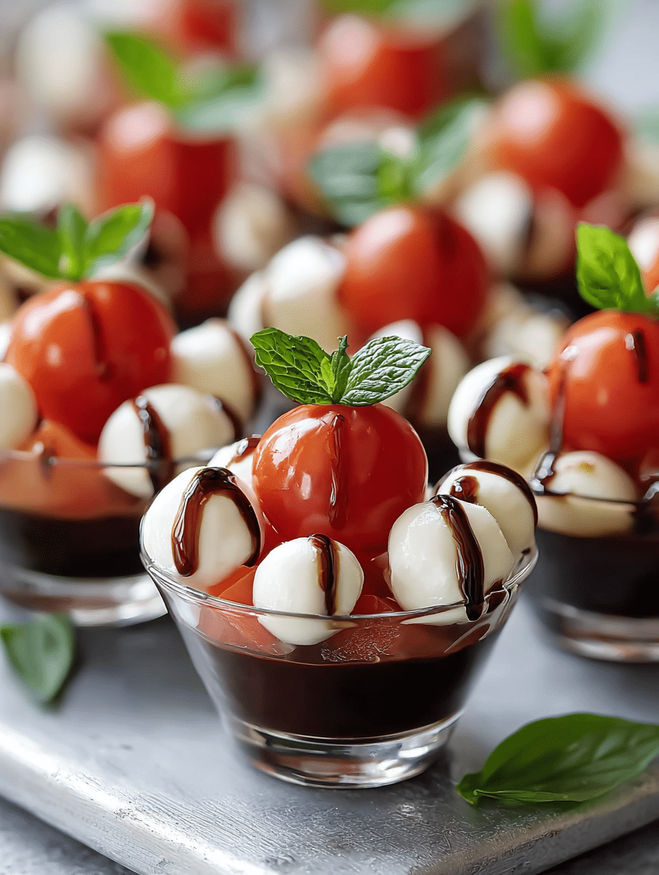 Mini Coupes Caprese de Noël
