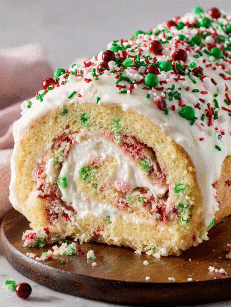 Rouleau de Gâteau Confettis de Noël