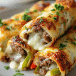 Roulés Philly Cheesesteak Keto