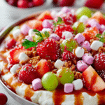 Salade de Fruits au Cheesecake Caramel de Noël