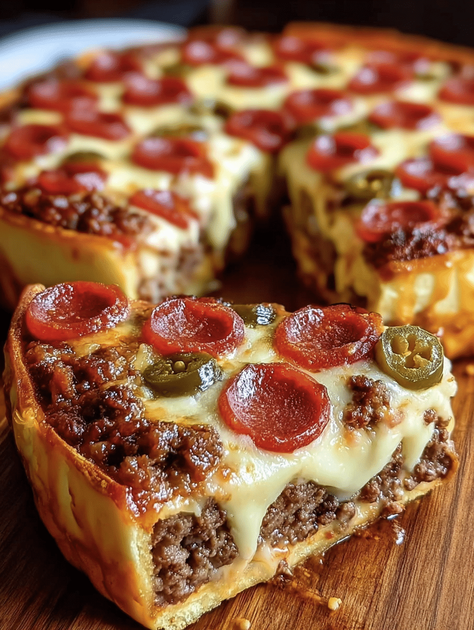 Tarte Pizza Burger Profonde au Pepperoni et Jalapeño : Révélez cette recette savoureuse maintenant ! 2 Tarte Pizza Burger Profonde au Pepperoni et Jalapeño